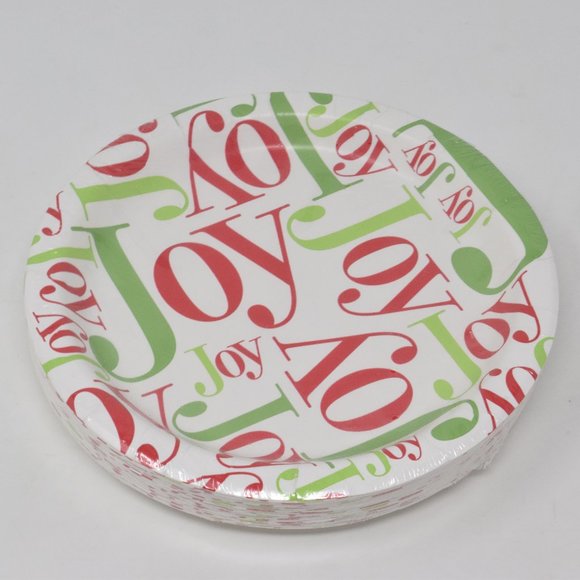 Joy Paper Plates Christmas 30 Count Pack Target Holiday Dessert Cake Snack New - Picture 7 of 7